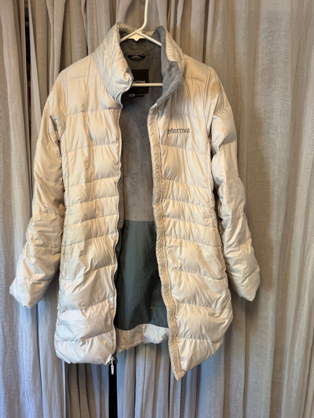 Marmot Women's Light Beige Quilted Insulated Puffer Jacket